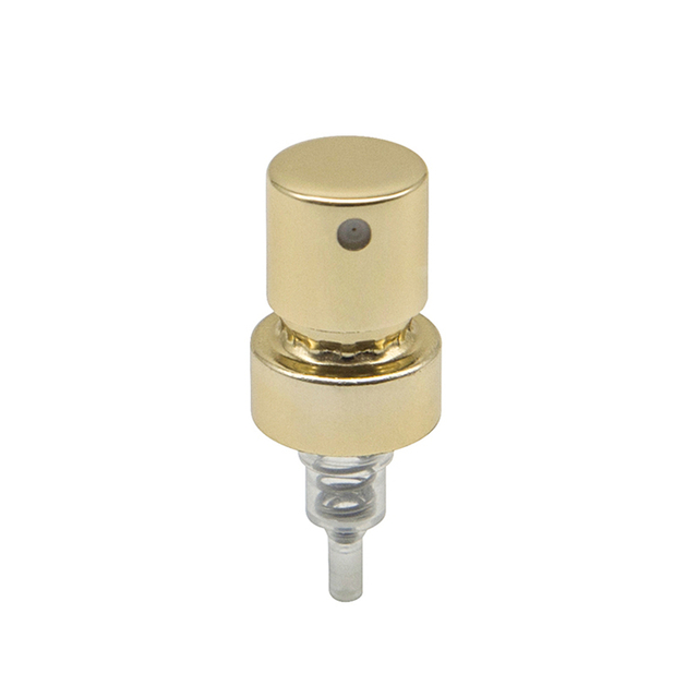 Blizgantis auksinis kvepalų užspaudimo siurblys stikliniam buteliui