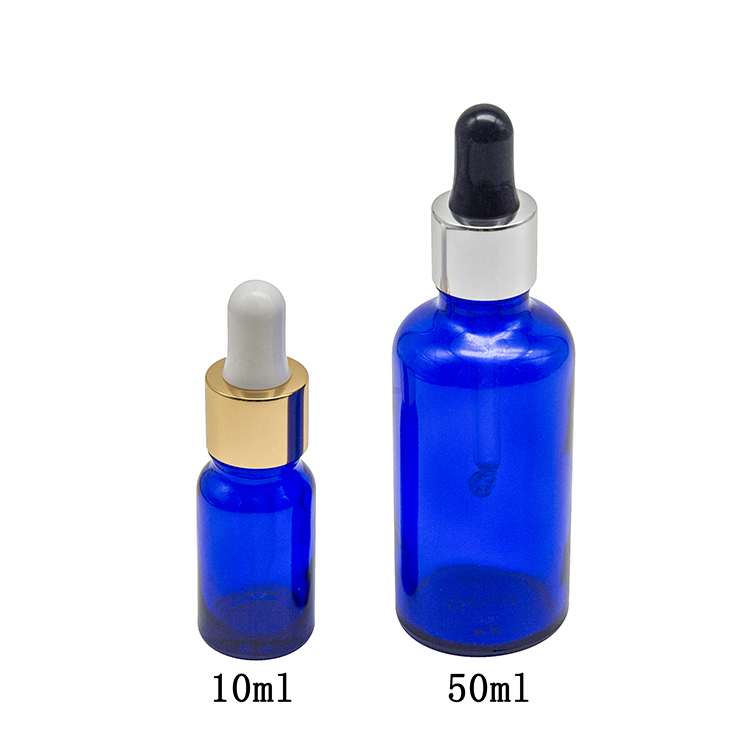 Bottiglia vuota di olio essenziale in vetro blu da 30 ml 50 ml