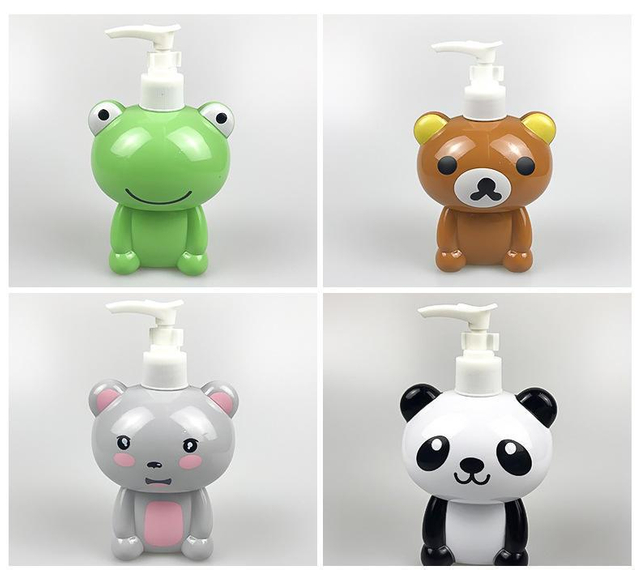 Cartoon Kids Plastic Shampoo Lotion Bottle Pump Bottle