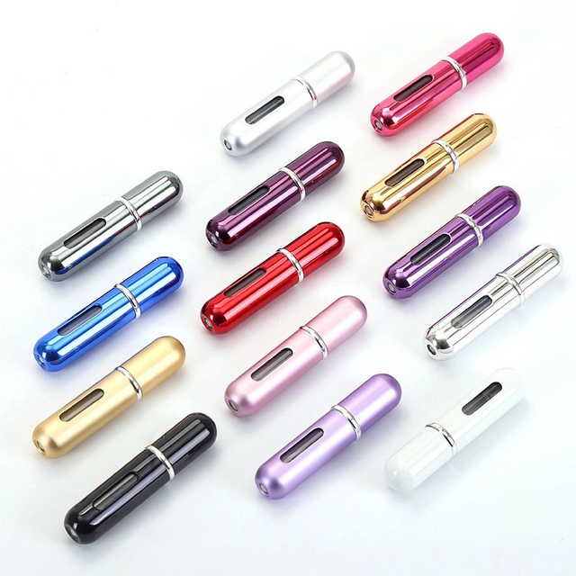 Portable Travel Kosong Mini Aluminium Metal Refillable Perfume Atomizer