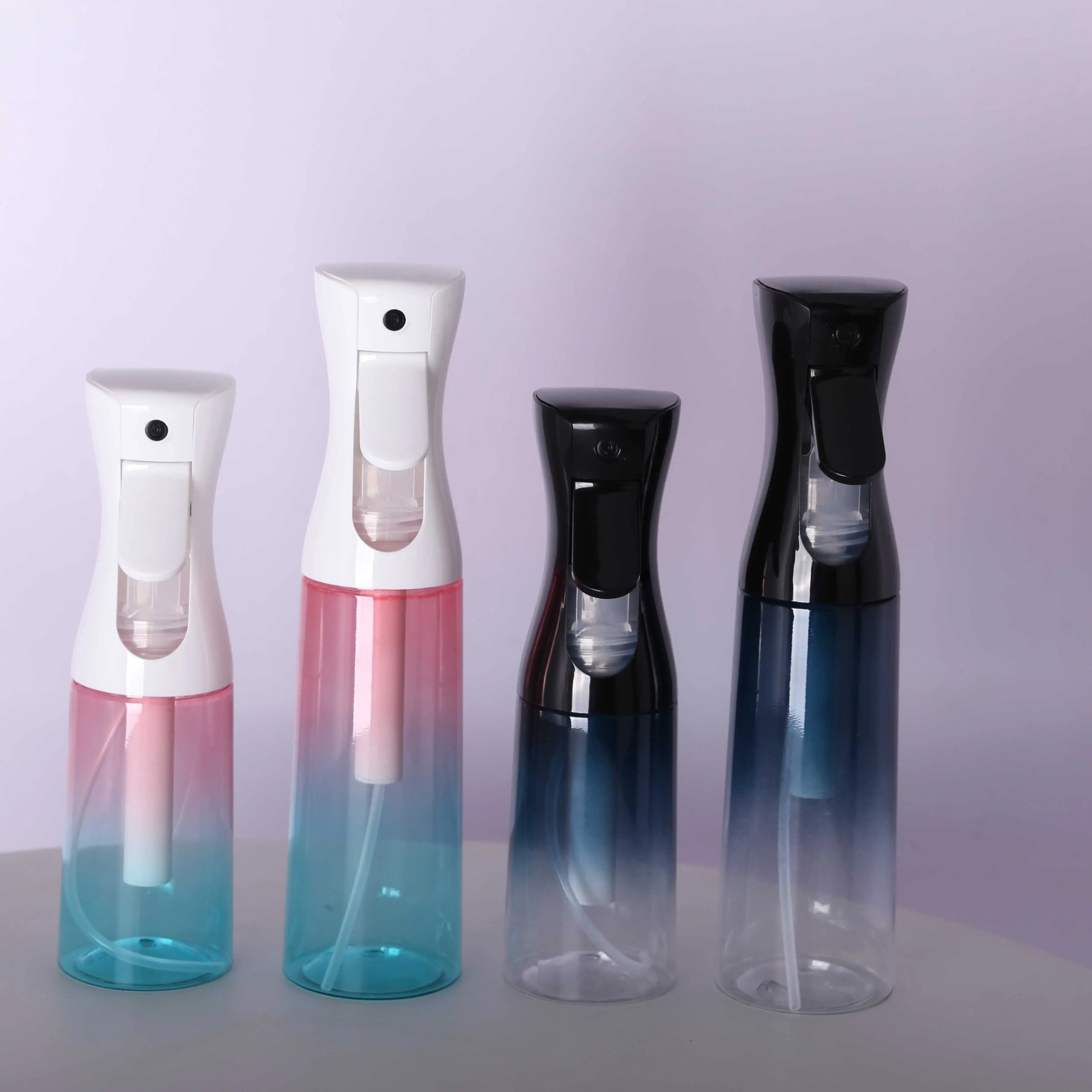 Venda a l'engr&ograve;s PET 300ML Ampolla de polvoritzaci&oacute; cont&iacute;nua rosa Polvoritzador d'estil de boira per netejar jardineria perruqueria